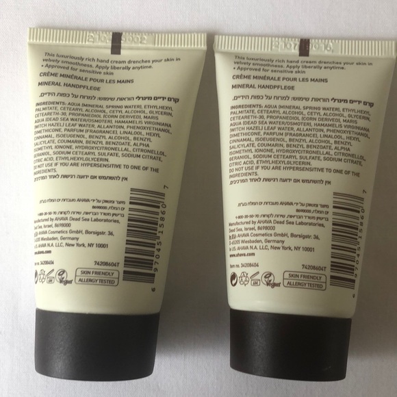 5/$25 AHAVA Dead Sea Mineral Hand Cream Travel Size - Picture 2 of 2